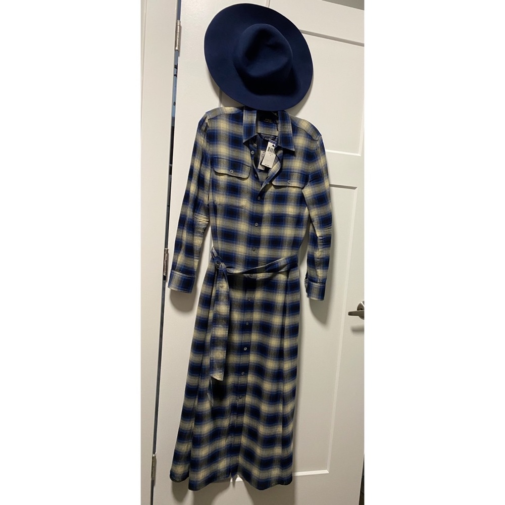 Polo Ralph Lauren cotton button down plaid dress size 6